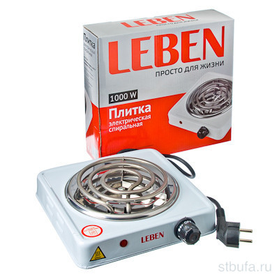 Электро- плитка  LEBEN  однокомфорочная спираль 140 мм ( 475-039)