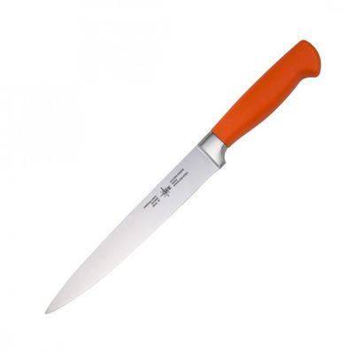 Нож кухонный арт.05 оранж./черн.резин.ручка