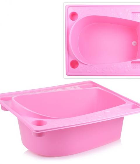 Ванна детская со сливным отверстием ( розовый )