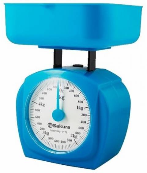Весы кухонные SAKURA механические 5 кг, синий