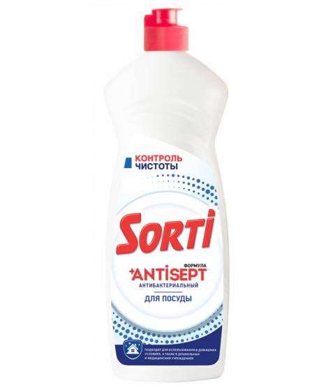 Средство для мытья посуды SORTI  Антибактериальный  900 мл.