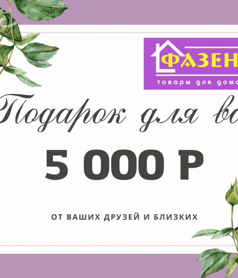 ПОДАРОЧНЫЙ  СЕРТИФИКАТ  ( 5000 руб. )
